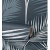 Papel Pintado Lavable Tropical De Hojas De Palmeras Blanco Y Azul - Hawaii Palms 680914 De Gaulan - Rollo De 10 M X 0,53 M