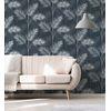 Papel Pintado Lavable Tropical De Hojas De Palmeras Blanco Y Azul - Hawaii Palms 680914 De Gaulan - Rollo De 10 M X 0,53 M