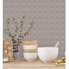 Papel Pintado Vinílico Lavable Ligeramente Metalizado Con Textura En Relieve - Claxton Tiles 680969 De Gaulan - Rollo De 10 M X 1,06 M