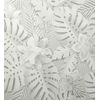 Papel Pintado De Hojas Y Flores Tropicales Color Tonos Gris Y Blanco - Tahiti Leaves 681278 De Gaulan - Rollo De 10 M X 0,53 M