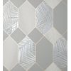 Papel Pintado Lavable Geométrico Panel Hexagonal Con Hojas Tropicales - Tropical Hive 681284 De Gaulan - Rollo De 10 M X 0,53 M