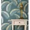 Papel Pintado Vinílico Lavable Tropical De Hojas En Relieve Y Detalles Metalizados - Alan Palmer 681289 De Gaulan - Rollo De 10 M X 0,53 M