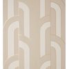 Papel Pintado Vinílico Lavable Geométrico Beige En Relieve Con Líneas Metalizadas - Century Lines 681293 De Gaulan - Rollo De 10 M X 0,53 M