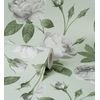 Papel Pintado Vinílico Lavable De Flores Románticas Vintage Fondo Verde - Marietta 681322 De Gaulan - Rollo De 10 M X 0,53 M