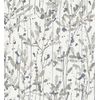 Papel Pintado Vinílico Lavable De Hojas En Tonos Gris Acuarela De Diseño Moderno Estilo Bo - Amy Leaf 681438 De Gaulan - Rollo De 10 M X 0,52 M