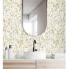 Papel Pintado Vinílico Lavable De Hojas Tonos Amarillo Acuarela De Diseño Moderno Estilo B - Amy Leaf 681440 De Gaulan - Rollo De 10 M X 0,52 M