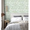 Papel Pintado Vinílico Lavable De Hojas En Tonos Verde Acuarela De Diseño Moderno Estilo B - Amy Leaf 681441 De Gaulan - Rollo De 10 M X 0,52 M