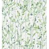 Papel Pintado Vinílico Lavable De Hojas En Tonos Verde Acuarela De Diseño Moderno Estilo B - Amy Leaf 681441 De Gaulan - Rollo De 10 M X 0,52 M