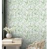 Papel Pintado Vinílico Lavable De Hojas En Tonos Verde Acuarela De Diseño Moderno Estilo B - Amy Leaf 681441 De Gaulan - Rollo De 10 M X 0,52 M