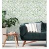 Papel Pintado Vinílico Lavable De Hojas En Tonos Verde Acuarela De Diseño Moderno Estilo B - Amy Leaf 681441 De Gaulan - Rollo De 10 M X 0,52 M