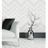 Papel Pintado Vinílico Geométrico Zigzag Blanco Con Textura En Relieve - Enzo Spike 681655 De Gaulan - Rollo De 10 M X 1,06 M