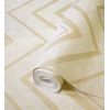 Papel Pintado Vinílico Geométrico Zigzag Beige Con Textura En Relieve - Enzo Spike 681657 De Gaulan - Rollo De 10 M X 1,06 M