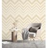 Papel Pintado Vinílico Geométrico Zigzag Beige Con Textura En Relieve - Enzo Spike 681657 De Gaulan - Rollo De 10 M X 1,06 M