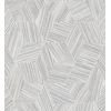 Papel Pintado Vinílico Hexágonos Gris Y Líneas Plata En Relieve - Maurice Metrix 681674 De Gaulan - Rollo De 10 M X 1,06 M