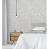 Papel Pintado Vinílico Hexágonos Gris Y Líneas Plata En Relieve - Maurice Metrix 681674 De Gaulan - Rollo De 10 M X 1,06 M