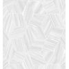 Papel Pintado Vinílico Hexágonos Blanco Y Líneas Plata En Relieve - Maurice Metrix 681677 De Gaulan - Rollo De 10 M X 1,06 M