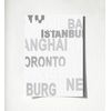 Muestra Din A4 De Papel Pintado Vinílico Lavable Letras Ciudades Blanco Gris Plata Con Relieve - Caslon 006283 De Gaulan