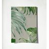 Muestra Din A4 De Papel Pintado Vinílico Lavable Tropical Hojas Plantas Verde Gris Textura Óleo - Habana Tropical 676368 De Gaulan