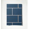 Muestra Din A4 De Papel Pintado Vinílico Lavable Azulejos Azules Con Líneas Metalizadas En Relieve - Last Station 681310 De Gaulan