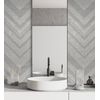 Muestra Din A4 De Papel Pintado Vinílico Geométrico Zigzag Gris Con Textura En Relieve - Enzo Spike 681656 De Gaulan