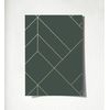 Muestra Din A4 De Papel Pintado Geométrico De Rombos Con Líneas Doradas Fondo Verde Estilo Art Déco - Arnova 682087 De Gaulan