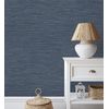 Papel Pintado Vinílico Ecológico Con Textura De Fibras De Cáñamo Fondo Azul - Sisay Texture 681829 De Gaulan - Rollo De 10 M X 0,52 M