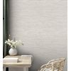 Papel Pintado Vinílico Ecológico Con Textura De Fibras De Cáñamo Fondo Beige Tostado - Sisay Texture 681831 De Gaulan - Rollo De 10 M X 0,52 M