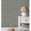 Papel Pintado Vinílico Ecológico Con Textura De Fibras De Cáñamo Fondo Gris Oscuro - Sisay Texture 681835 De Gaulan - Rollo De 10 M X 0,52 M