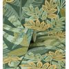 Papel Pintado Vinílico De Hojas Étnicas Fondo Verde Con Texturas Estilo Tropical - Aruba Palm 682001 De Gaulan - Rollo De 10 M X 0,52 M