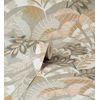Papel Pintado Vinílico De Hojas Étnicas Fondo Gris Con Texturas Estilo Tropical - Aruba Palm 682002 De Gaulan - Rollo De 10 M X 0,52 M