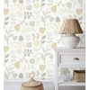 Papel Pintado Vinílico Ecológico Flores Diseño Minimalista - Eliza Spring 682074 De Gaulan - Rollo De 10 M X 0,52 M