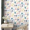 Papel Pintado Vinílico Ecológico Flores Diseño Minimalista - Eliza Spring 682076 De Gaulan - Rollo De 10 M X 0,52 M