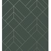 Papel Pintado Geométrico De Rombos Con Líneas Doradas Fondo Verde Estilo Art Déco - Arnova 682087 De Gaulan - Rollo De 10 M X 0,52 M