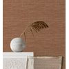 Papel Pintado Vinílico De Rafia Con Fibras De Sisal Teñido En Relieve Color Marrón Rojizo - Studs Texture 682101 De Gaulan - Rollo De 10 M X 0,52 M