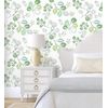 Papel Pintado Vinílico Ecológico De Hojas De Estilo Nórdico Tonos Verdes - Blossom Hall 682102 De Gaulan - Rollo De 10 M X 0,52 M