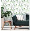 Papel Pintado Vinílico Ecológico De Hojas De Estilo Nórdico Tonos Verdes - Blossom Hall 682102 De Gaulan - Rollo De 10 M X 0,52 M