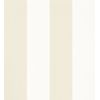 Papel Pintado Vinílico Lavable De Rayas Anchas Beige Y Blancas Con Textura En Relieve - Raya Devon Vinyl 680247 De Gaulan - Rollo De 10 M X 0,53 M