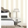 Papel Pintado Vinílico Lavable De Rayas Anchas Beige Y Blancas Con Textura En Relieve - Raya Devon Vinyl 680247 De Gaulan - Rollo De 10 M X 0,53 M