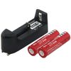 2x Pila 18650 Bateria Recargable 4200mah Li-ion 3,7v + Cargador Power Bank