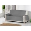 Cubre Sofa Acolchado 2 Plazas Reversible Gris/ Gris Oscuro