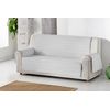 Cubre Sofa Acolchado 2 Plazas Reversible Gris/ Gris Oscuro