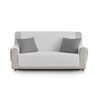 Cubre Sofa Acolchado 2 Plazas Reversible Gris/ Gris Oscuro