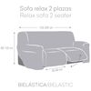 Funda Sofá Relax Bielastica Adaptable 2 Plazas (150-200 Cm) Beige