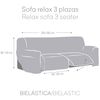 Funda Sofá Relax Bielastica Adaptable 3 Plazas (200-260 Cm) Marfil