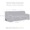 Funda Sofá Relax Bielastica Adaptable 3 Plazas (200-260 Cm) Marrón