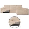 Funda Sofá Relax Bielastica Adaptable Chaise Longue Brazo Largo Derecha (250-360 Cm) Beige