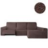 Funda Sofá Relax Bielastica Adaptable Chaise Longue Brazo Largo Derecha (250-360 Cm) Marron