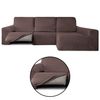 Funda Sofá Relax Bielastica Adaptable Chaise Longue Brazo Largo Derecha (250-360 Cm) Marron