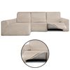 Funda Sofá Relax Bielastica Adaptable Chaise Longue Brazo Largo Izquierda (250-360 Cm) Marfil