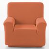 Funda De Sillón Sofá Bielástica Adaptable Eiffel Textile Le Havre 1 Plaza (70-110 Cm) Naranja